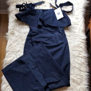 Fame&Partners NWT navy dress w/shoulder ties